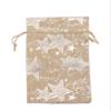 12-Pack 12x16 Reusable Jute Burlap Canvas Gift Bags w. Drawstrings (Silver Stars, X-Large) - for Presents, Party Favors, Retail, Samples by TheDisplayGuys view 4