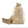12-Pack 6x8 Reusable Jute Burlap Canvas Gift Bags w. Drawstrings (Golden Stars, Medium) - for Presents, Party Favors, Retail, Samples by TheDisplayGuys