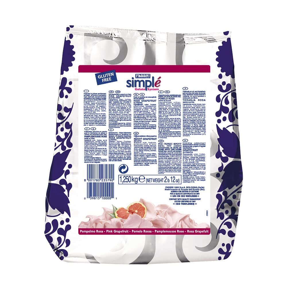 Pink Grapefruit - Fabbri Gourmet Soft Serve/Gelato Mix, 2.75 pound bag
