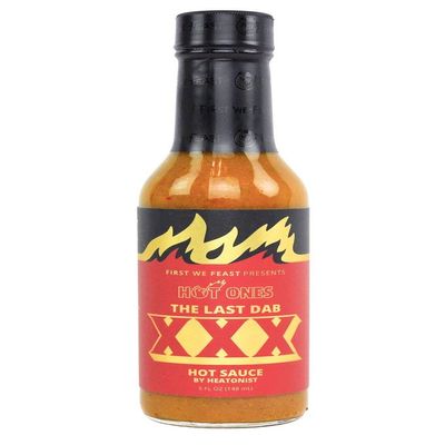 Hot Ones Last Dab Hot Sauce The Last Dab XXX, Pepper X is the World's Hottest Pepper: Chili-Pepper, Chocolate & Peach, Three Distinct Strains Clock Over 3 Million Scoville Heat Units, 5 fl oz Bottle