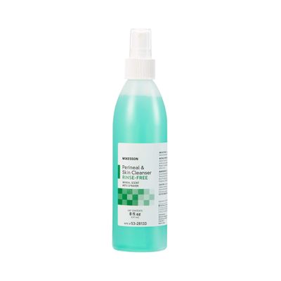 McKesson Perineal Skin Cleanser, 8 oz [Pack of 48] Rinse-Free Body Wash for Incontinence or Ostomy Care, Herbal Scent