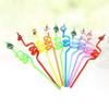 10pcs Disposable Christmas Colorful Drinking Straws Restaurant Bar Beverage Party Supplies Assorted Colors view 3