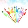10pcs Disposable Christmas Colorful Drinking Straws Restaurant Bar Beverage Party Supplies Assorted Colors view 4