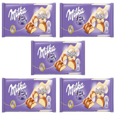 Milka Bubbly White Chocolate, 95g/3.35oz (PACK OF 5)