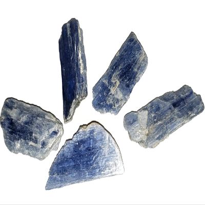 5pc Set Blue Kyanite Blades with Mica Small Natural Crystal Healing Gemstone Specimens from Brazil for Jewelry or Wire Wrapping