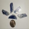 5pc Set Blue Kyanite Blades with Mica Small Natural Crystal Healing Gemstone Specimens from Brazil for Jewelry or Wire Wrapping view 2