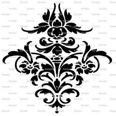 1/4 Sheet ~ Traditional Damask Solo Print Pattern ~ Edible Cake/Cupcake Topper!!!