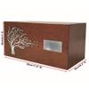 Artistic Adult Cremation Urn for Ashes Funeral urn Unique Memorial with Tree (Brown) view 2