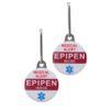 EPIPEN Inside Allergy Alert Tags Help Locate Epipen in Emergency. Message Printed on Both Sides. Durable Metal Two Piece Set view 1