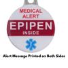 EPIPEN Inside Allergy Alert Tags Help Locate Epipen in Emergency. Message Printed on Both Sides. Durable Metal Two Piece Set view 2