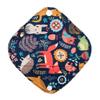 5 Cloth Menstrual Pads 1 Wet Bag XS Panty Liners Reusable Washable (XS Panty Liners, Regal Deers) view 4
