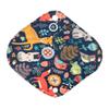 5 Cloth Menstrual Pads 1 Wet Bag Small Panty Liners Reusable Washable (Small Panty Liners, Blue Feather) view 3