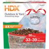 HDX FlexPro 33 Gal. - 39 Gal. Clear Drawstring Outdoor and Yard Trash Bags (50-Count) view 1
