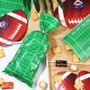 Blulu 100 Pcs Football Goodie Bags Heat Sealable Cellophane Candy Bags Treat with Silver Twist Ties for Football Theme Birthday Party Favor Decorations view 4