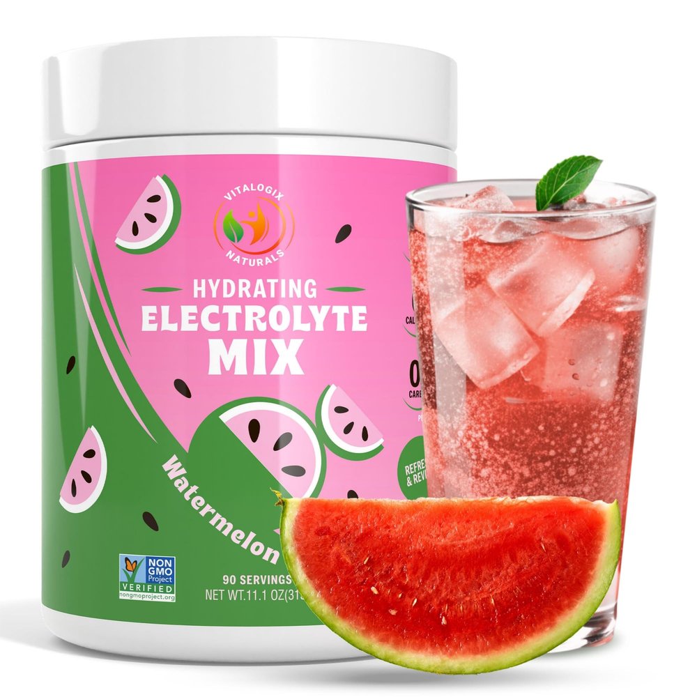 Vitalogix Naturals Electrolyte Powder - Sugar-Free Keto Hydration Drink Mix | Magnesium, Potassium, Calcium & Sodium | Zero Carb, Energy Boost & Muscle Recovery Supplement | Natural Flavor