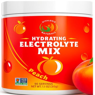 Vitalogix Naturals Natural Electrolyte Powder Mix No Sugar, Low Sodium, Vegan Hydration Supplement for Sports, Travel & Daily Use