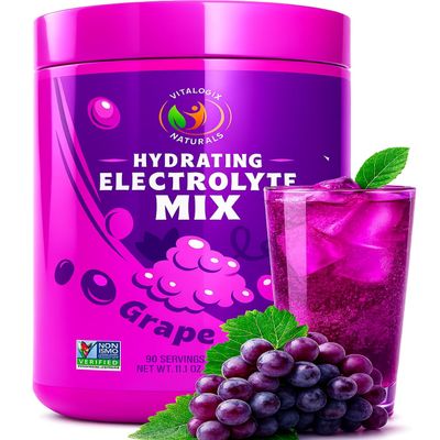 Vitalogix Naturals Electrolytes Powder No Sugar - Hydration Powder I Zero Calories, Carbs or Artificial Ingredients, Rehydration Sugar Free Electrolyte Drink Mix, Keto - 90 Servings
