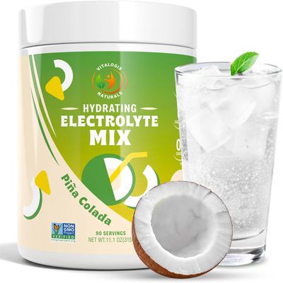 Vitalogix Naturals Electrolyte Powder  Sugar-Free Hydration Mix with Magnesium, Potassium, Calcium & Sodium | Zero Carb Electrolyte Drink for Muscle Recovery, Cramp Relief & Energy | 90 Servings