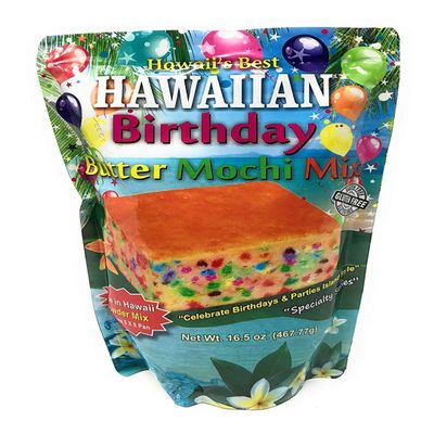 Hawaii's Best Birthday Butter Mochi, Confetti Pancake and Waffle Mix 16,5 oz, Gluten Free, Hawaiian