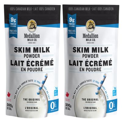 Medallion Brand Skim Milk Powder - 500g/Bag-2 Bags Bundle