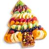 A Gift Inside Season's Greetings Dried Fruit Gift on Reusable Bamboo Christmas Tree Serving Tray view 1