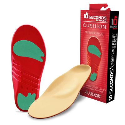 10 Seconds Pressure Relief 3030 with Metatarsal Pad  Ultra Cushioned - Medium Arch Support - Medium Arch Height, Trim to Fit, Molds to Foot Plastazote Memory Foam Topper (M 13)
