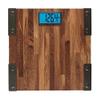 Taylor Digital Scales for Body Weight, Extra High Accurate 440 LB Capacity, Unique Blue LCD, Farmhouse Look, Auto On and OffScale, 12.4 x 12.4 Inches, Brown view 1