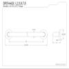 Kingston Brass DR514427 Meridian Grab Bar, Brushed Brass, 44.81 x 3 x 2.81 view 4