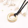 Yinplsmemory Cremation Jewelry Keepsake Urn Necklace for Ashes Circle of Life Stainless Steel Ashes Jewelry (Gold) view 2