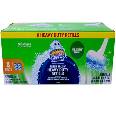 (2 Pack) Scrubbing Bubbles, Fresh Brush HEAVY DUTY Refills, 8 ct. ea, (Set of 2)