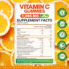 Vitamin C Gummies 1000mg  Chewable Multivitamin for Adults & Kids with Zinc for Immune & Collagen Support  Maximum Strength, Natural Orange Flavor  Gluten Free, Non-GMO, Vegetarian  60 Gummies view 2