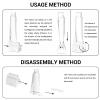 2pcs-Rolling Tube Toothpaste Squeezer Toothpaste Seat Holder Stand for Bathroom Accessories White view 4