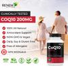 Renew Actives CoQ10 Ubiquinone Supplement 200MG per Serving  Supports Heart Health, Migraine Relief, Immune System Boost Antioxidant Support & Energy  High Potency, Made in Canada - 60 Capsules view 3