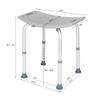 Elderly Bath Chair Shower Seats for Old People Pregnant Women Height with Adjustable Aluminium Alloy Gray (20.08 x 12.20)" view 3