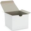 Made in USA 10-Count Recycled White Kraft Gift Boxes (4" X 4" X 4") with Tuck Lids for Weddings, Crafting and Baking Packaging Needs