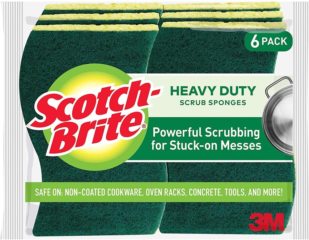 Scotch-Brite Heavy Duty Scrub Sponge, 6 Scrub Sponges, 10 Pack
