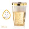 100 Gold Plastic Cups 14 Oz Gold Glitter with a Gold Rim - Premium Disposable Party Cups - Elegant and Classy Sturdy Cups - Weddings Birthdays Anniversaries and Other Social Events view 3