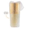 100 Gold Plastic Cups 14 Oz Gold Glitter with a Gold Rim - Premium Disposable Party Cups - Elegant and Classy Sturdy Cups - Weddings Birthdays Anniversaries and Other Social Events view 4