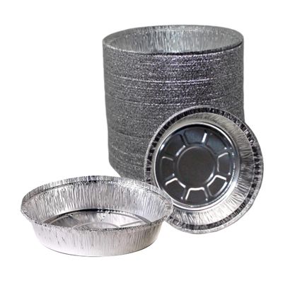 EcoQuality 6" Round Aluminum Foil Pans - Disposable Containers with Foldable Walls for Pie Baking, Cooking, Serving, Reheating, and Storing - Freezer and Oven Safe Tart Pan 250 Pack