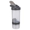 Amazon Basics Protein Shaker Bottle with Mixer Ball, Cups for Shakes, 20 oz, 2-Pack, Gray, 11.8x9x23 cm view 3