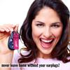 Mack's Keychain Carrying Case, Aluminum, Waterproof Ear Plugs Holder  2 Pack (Pink) view 3