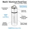 Macks Keychain Carrying Case, Aluminum, Waterproof Ear Plugs Holder  2 Pack (Silver) view 2