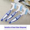 4 Pcs Denture Brushes with Double Sided Denture Cleaning Brush Heads for Denture Care (4Pcs) view 4