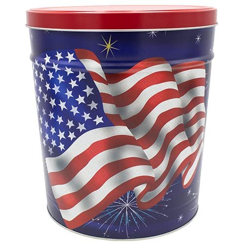 C.R. Frank Popcorn - Gourmet Popcorn Tin, 3.5 Gallon, Star Spangled (Butter and Caramel)