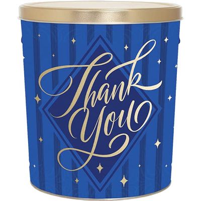 C.R. Frank Popcorn - Gourmet Popcorn Tin, 3.5 Gallon, Thank You (All Caramel)