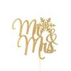Atelier Elegance Mr and Mrs Cake Topper, Winter Wedding Cake Topper, Winter Bridal Shower Topper view 1