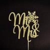 Atelier Elegance Mr and Mrs Cake Topper, Winter Wedding Cake Topper, Winter Bridal Shower Topper view 2