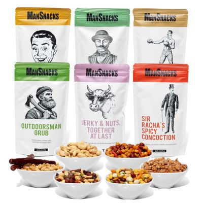 Nuts Gift Basket for Men | 6 Delicious Flavors of Gourmet Nuts | For Men, Dad, Husband, Son | Valentines Day Gift Box