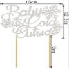 12pcs Baby It's Cold Outside Cake Toppers Glitter Cupcake Picks for Xmas Birthday Decoration view 2