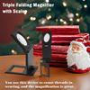 Rongon Pocket Magnifier Small Folding Magnifying Glasses 10X 28mm Mini Jewelers Magnifying Loupe with Scale Three-Folding Loupe Magnifiers for Coins Textile Optical Jewelry Tool (1 Pcs) view 4